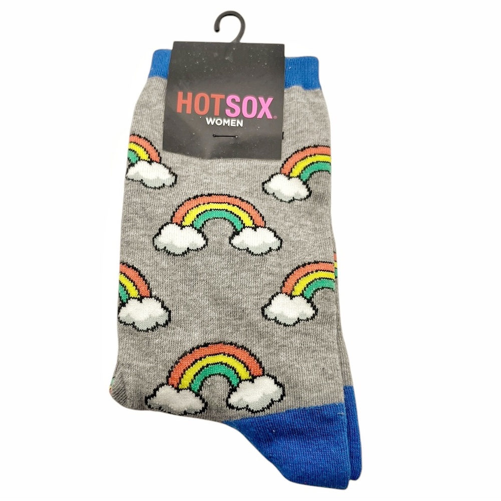 🆕 Hot Sox Women’s Rainbow 🌈 Crew Socks